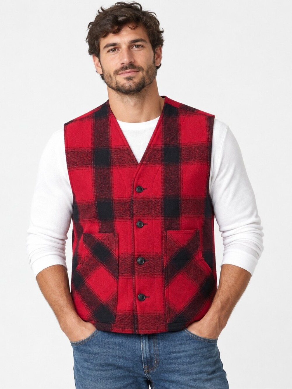 Stormy Kromer Wool Plaid Vest
